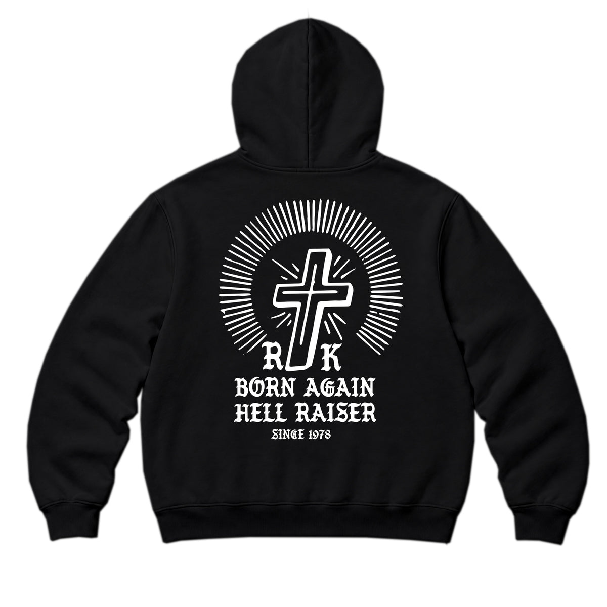 RUM KNUCKLES BORN AGAIN Zip Hoodie - Black - back