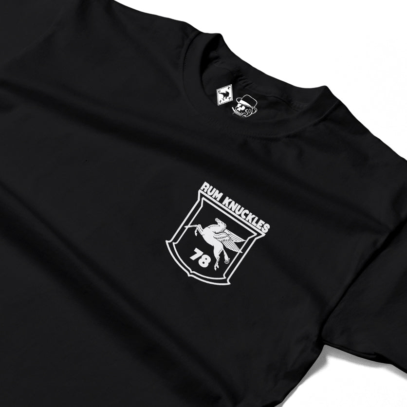 RUM KNUCKLES FLYING HORSE Long Sleeve Tee - Black - detail