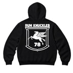 RUM KNUCKLES FLYING HORSE Zip Hoodie - Black - back