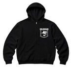 RUM KNUCKLES FLYING HORSE Zip Hoodie - Black - front