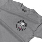 RUM KNUCKLES EAT THE RICH Long Sleeve Tee - Heather Grey - detail