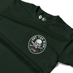 RUM KNUCKLES EAT THE RICH Long Sleeve Tee - Forest Green - detail