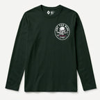 RUM KNUCKLES EAT THE RICH Long Sleeve Tee - Forest Green - front