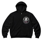 RUM KNUCKLES EAT THE RICH Zip Hoodie - Black - front