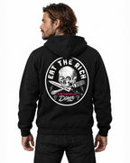 RUM KNUCKLES EAT THE RICH Zip Hoodie - Black - model back