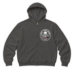 RUM KNUCKLES EAT THE RICH Zip Hoodie - Charcoal - front