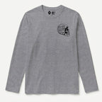 RUM KNUCKLES LIVE ONCE Long Sleeve Tee - Heather Grey - front