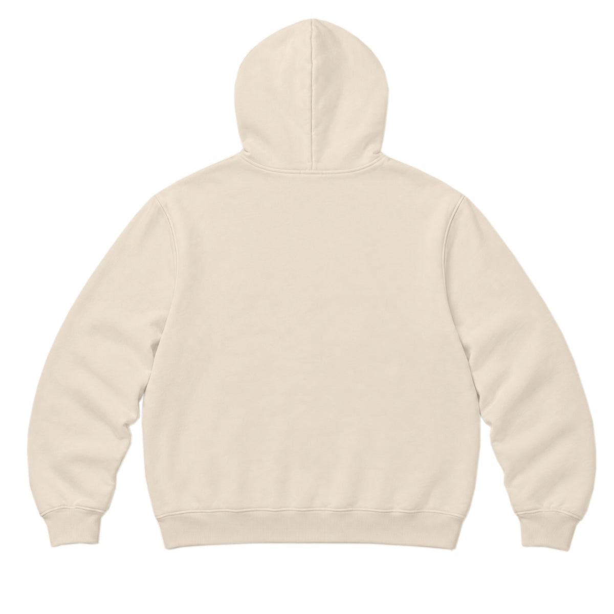 RUM KNUCKLES LIVE ONCE Zip Hoodie - Ecru - back