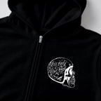 RUM KNUCKLES LIVE ONCE Zip Hoodie - Black - detail
