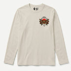 RUM KNUCKLES BUTTERFLY TIGER Long Sleeve Tee - Ecru - front