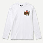 RUM KNUCKLES BUTTERFLY TIGER Long Sleeve Tee - White - front