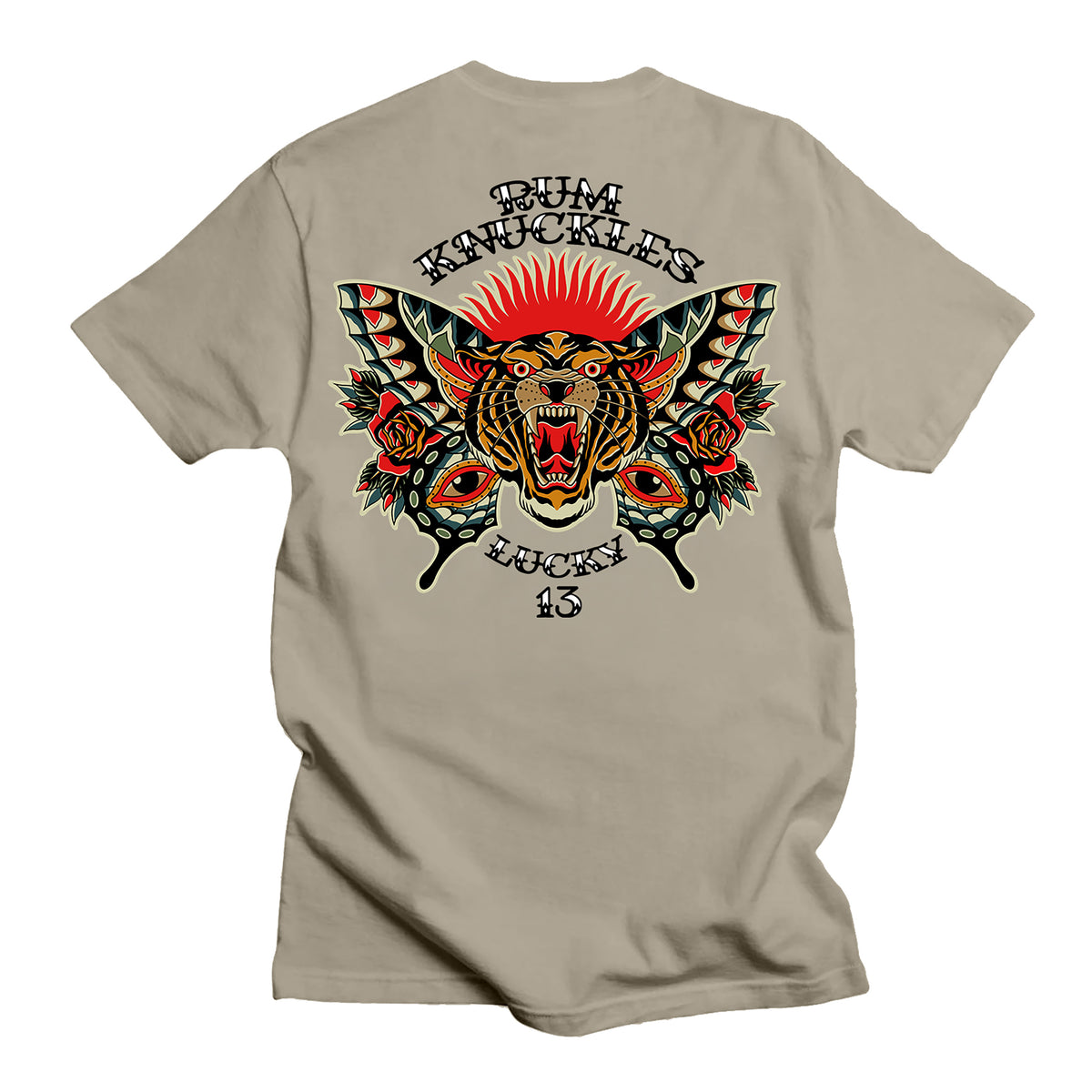 RUM KNUCKLES BUTTERFLY TIGER T-Shirt
