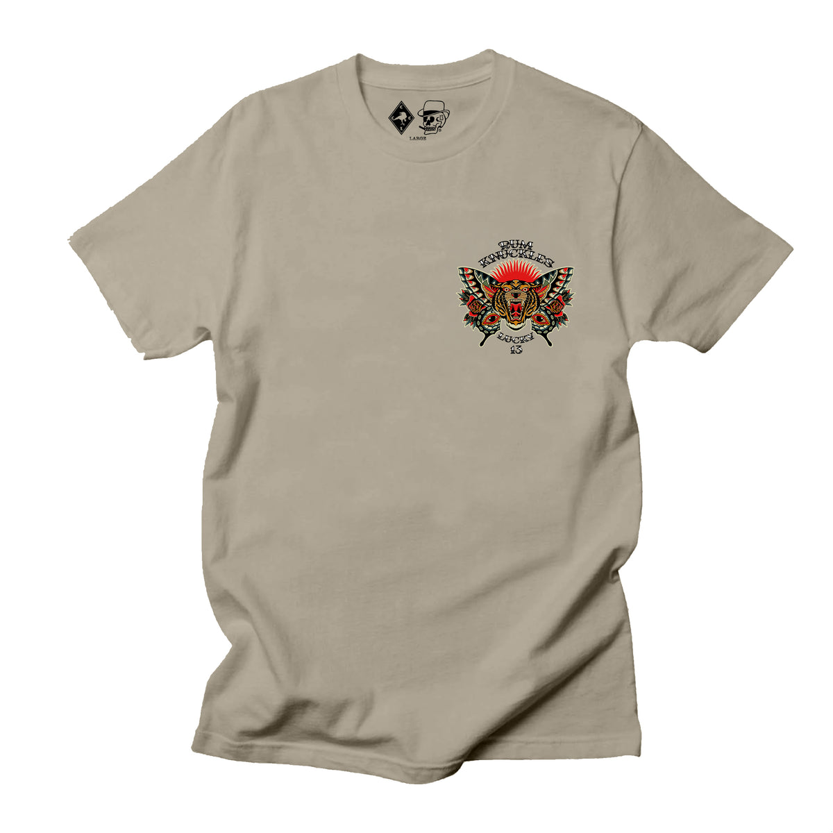 RUM KNUCKLES BUTTERFLY TIGER T-Shirt