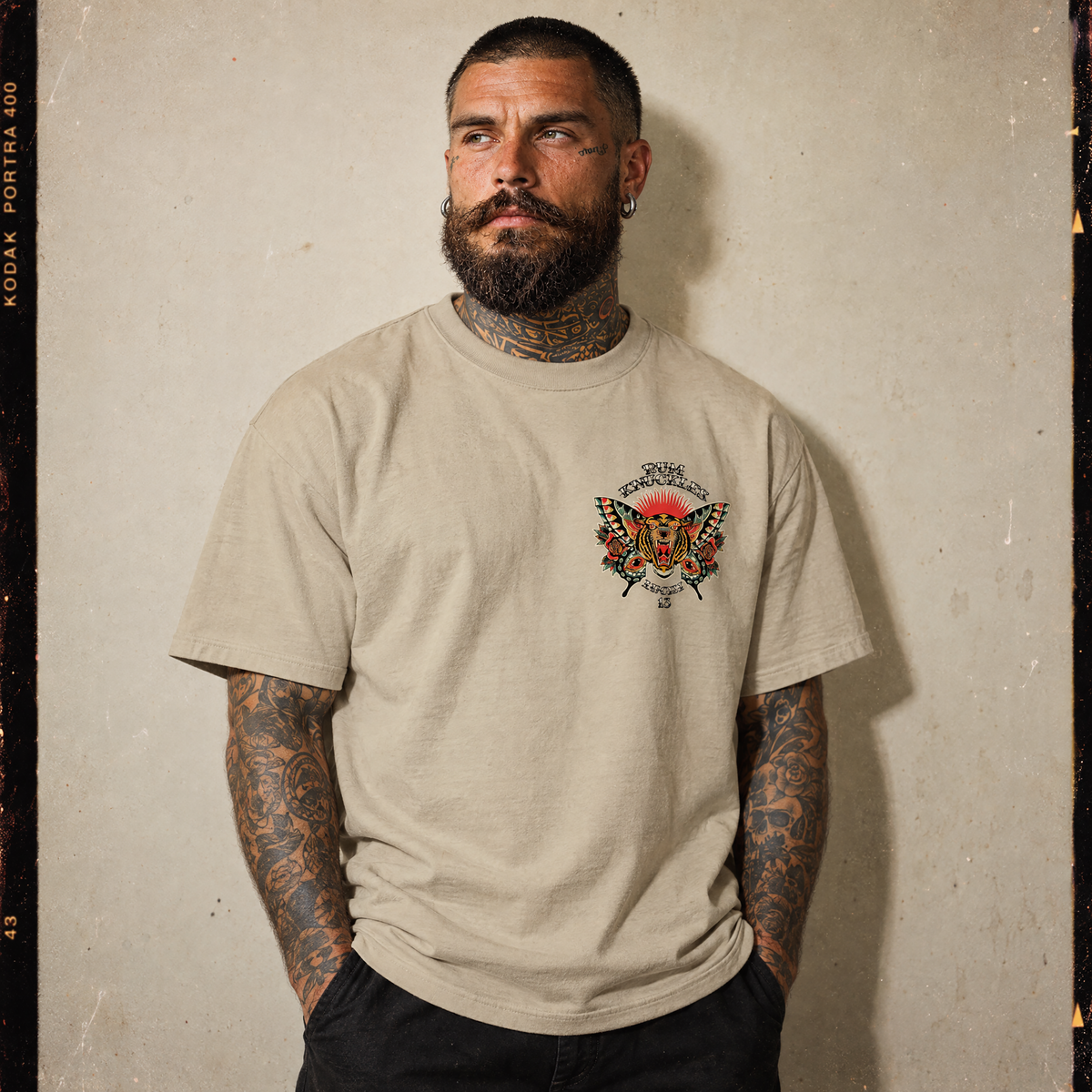 RUM KNUCKLES BUTTERFLY TIGER T-Shirt