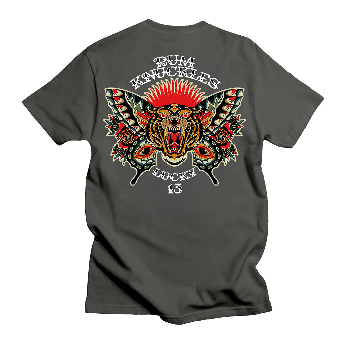 RUM KNUCKLES BUTTERFLY TIGER T-Shirt