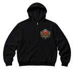 RUM KNUCKLES BUTTERFLY TIGER Zip Hoodie - Black - front