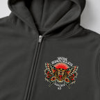 RUM KNUCKLES BUTTERFLY TIGER Zip Hoodie - Charcoal - detail
