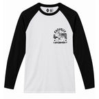 RUM KNUCKLES RK RODEO Baseball Tee - White/Black - front
