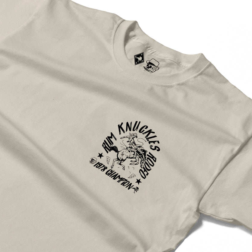 RUM KNUCKLES RK RODEO Long Sleeve Tee - Ecru - detail