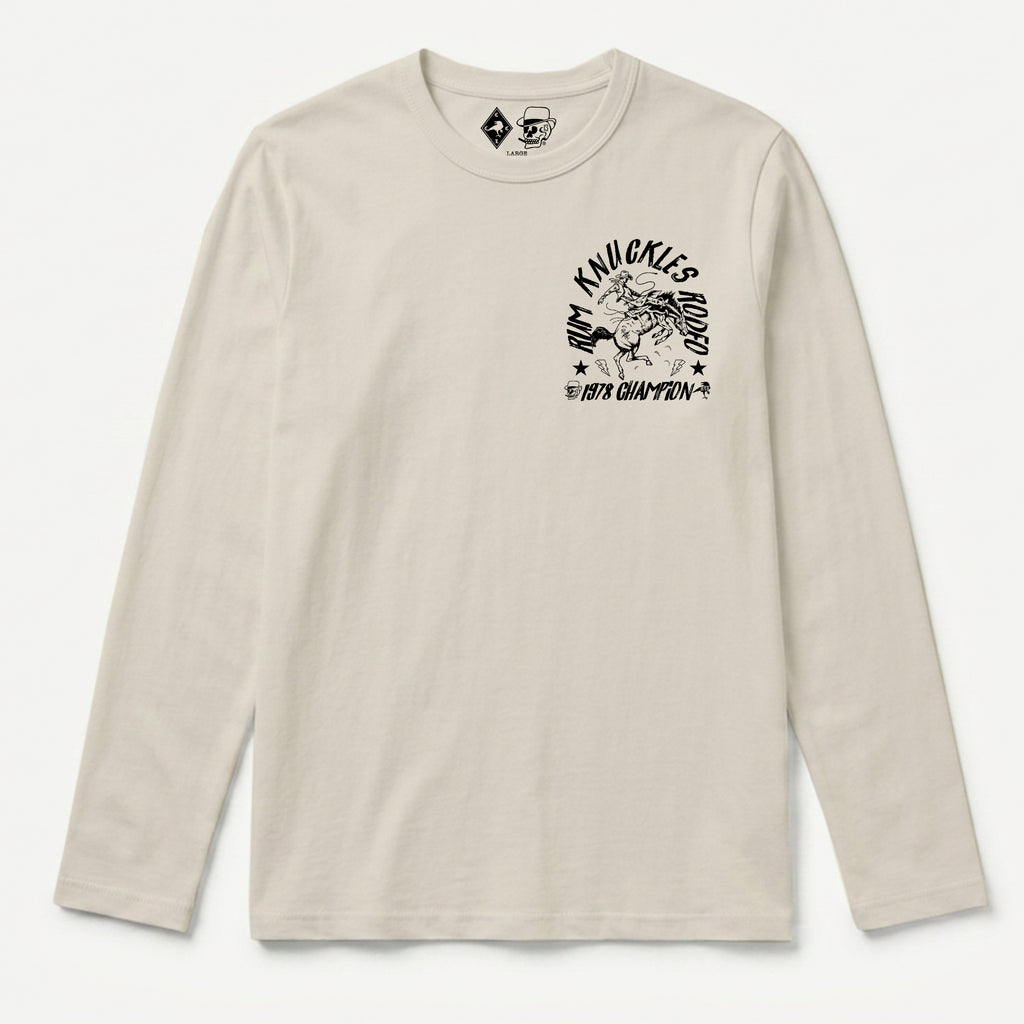 RUM KNUCKLES RK RODEO Long Sleeve Tee - Ecru - front