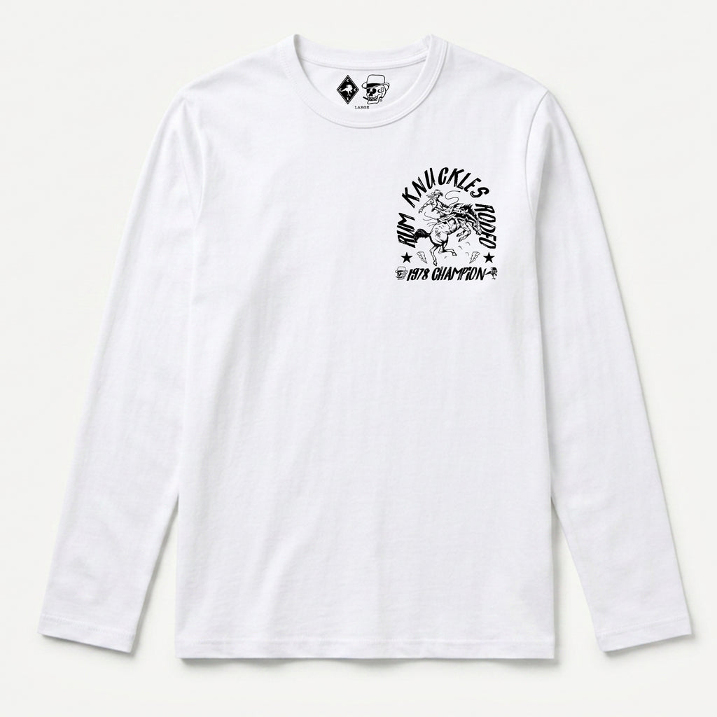 RUM KNUCKLES RK RODEO Long Sleeve Tee - White - front