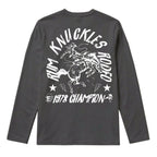 RUM KNUCKLES RK RODEO Long Sleeve Tee - Charcoal - back