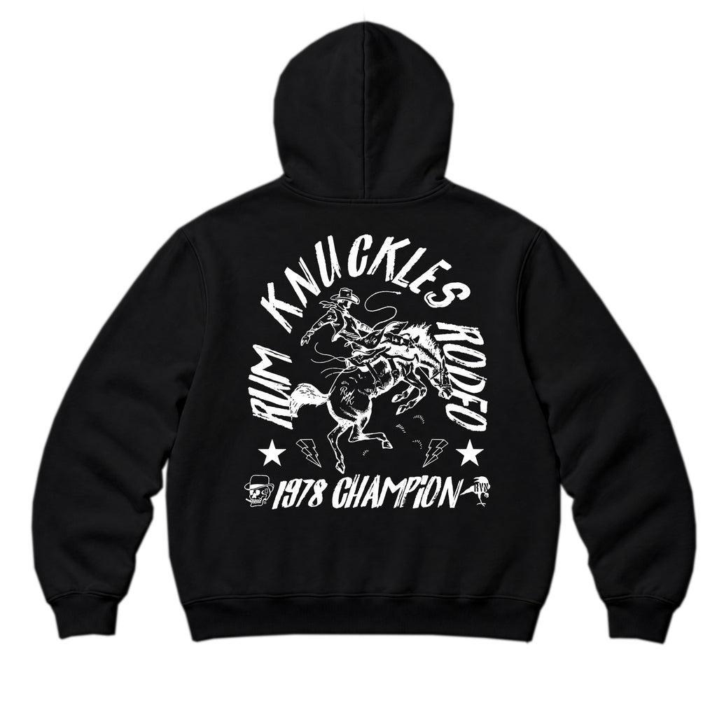 RUM KNUCKLES RK RODEO Zip Hoodie - Black - back