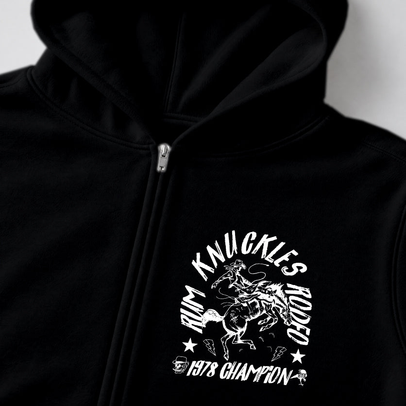 RUM KNUCKLES RK RODEO Zip Hoodie - Black - detail