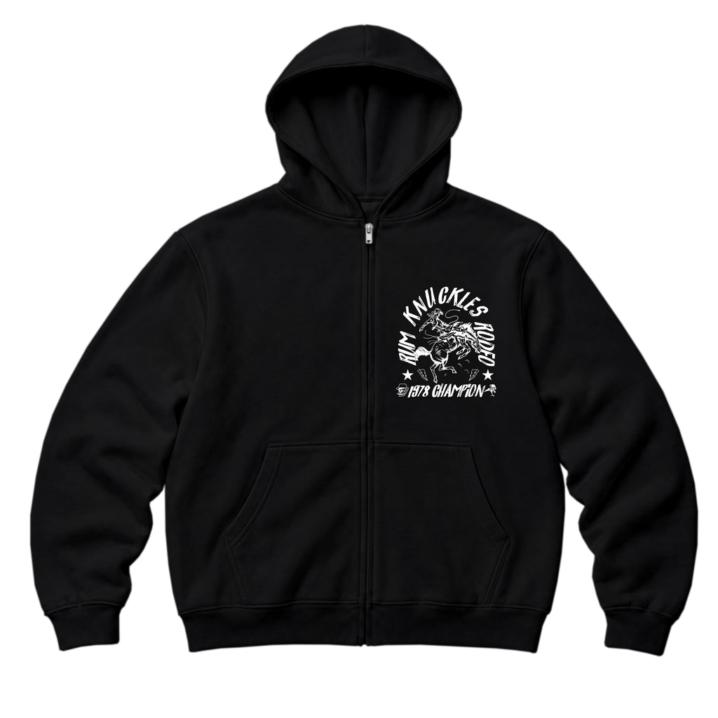 RUM KNUCKLES RK RODEO Zip Hoodie - Black - front