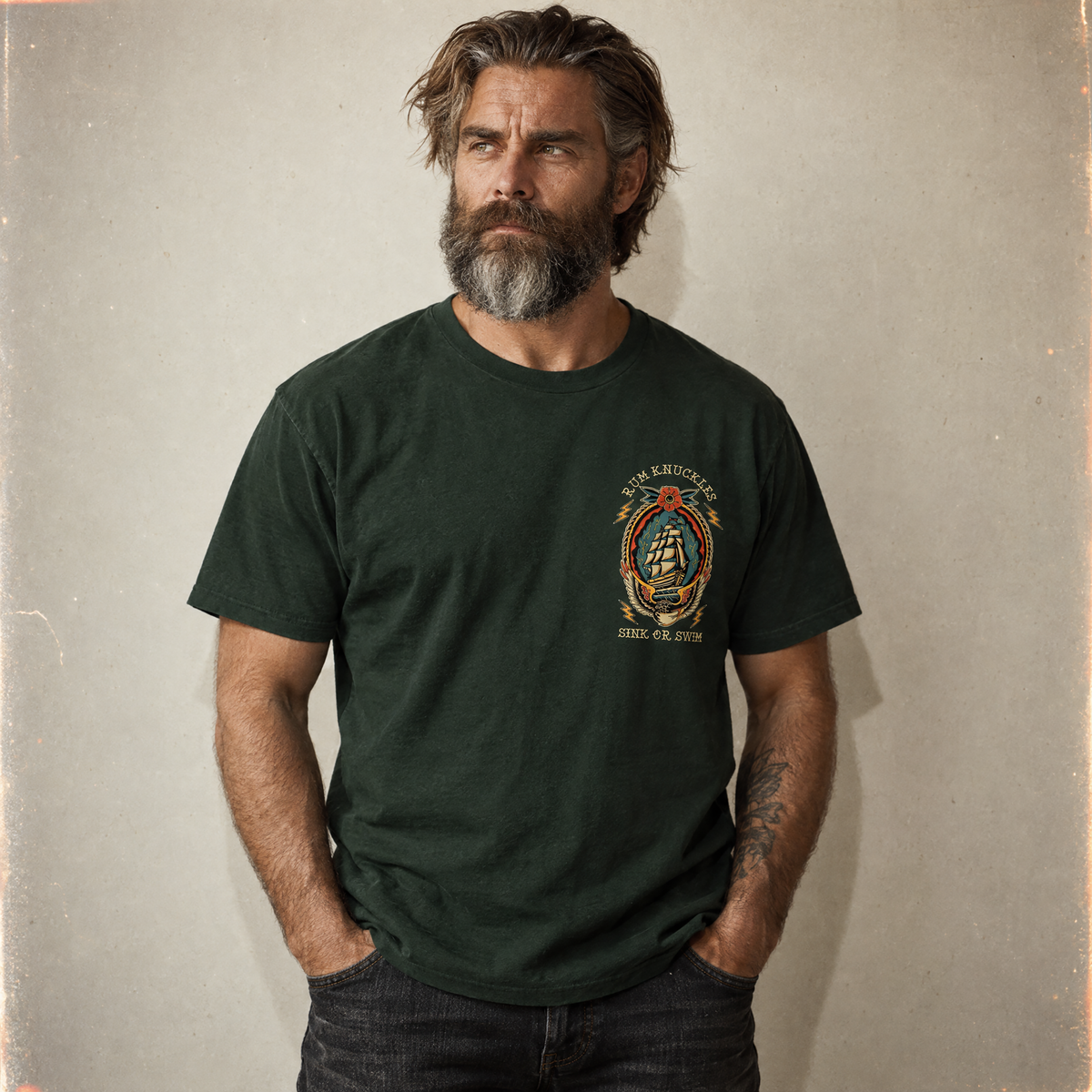 RUM KNUCKLES RK SINK OR SWIM T-Shirt
