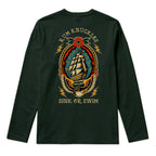 RUM KNUCKLES RK SINK OR SWIM Long Sleeve Tee - Forest Green - back
