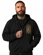 RUM KNUCKLES RK SINK OR SWIM Zip Hoodie - Black - model front