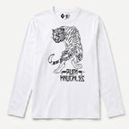 RUM KNUCKLES RK TIGER STRIPES Long Sleeve Tee - White - front