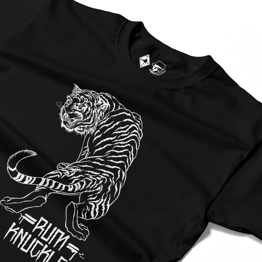 RUM KNUCKLES RK TIGER STRIPES Long Sleeve Tee - Black - detail