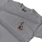 RUM KNUCKLES LUCKY 13 MOTO Long Sleeve Tee - Heather Grey - detail