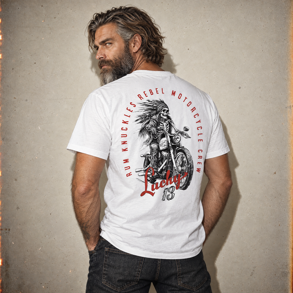 RUM KNUCKLES LUCKY 13 MOTO T-Shirt