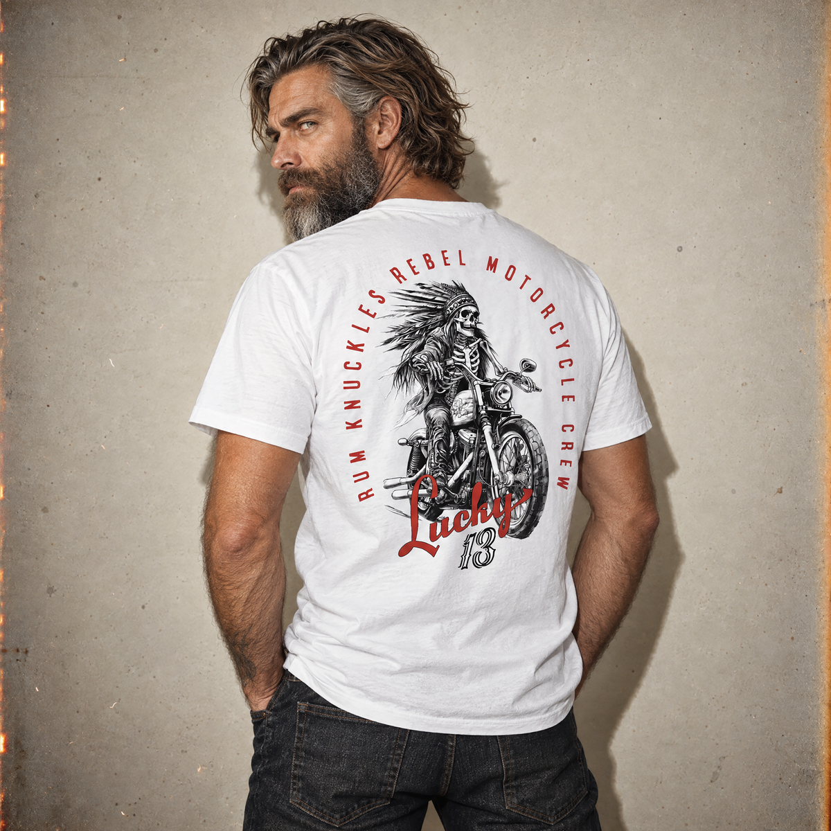 RUM KNUCKLES LUCKY 13 MOTO T-Shirt