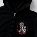 RUM KNUCKLES LUCKY 13 MOTO Zip Hoodie - Black - detail