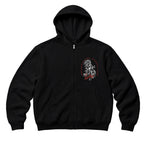 RUM KNUCKLES LUCKY 13 MOTO Zip Hoodie - Black - front