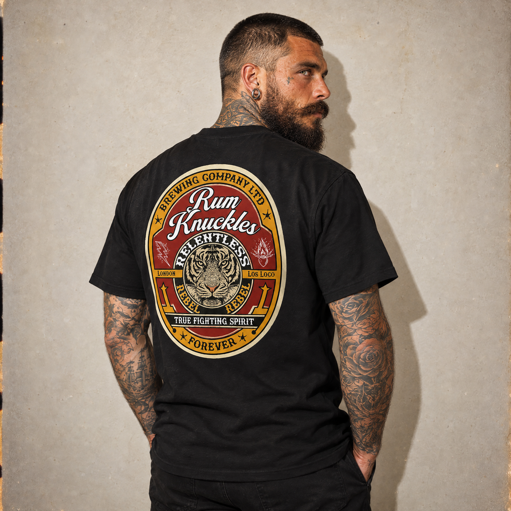 RUM KNUCKLES TRUE FIGHTING SPIRIT T-Shirt