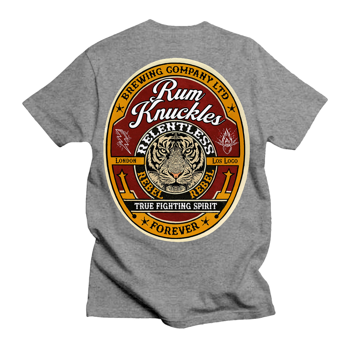 RUM KNUCKLES TRUE FIGHTING SPIRIT T-Shirt