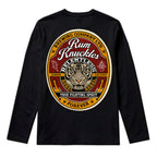 RUM KNUCKLES TRUE FIGHTING SPIRIT Long Sleeve Tee - Black - back