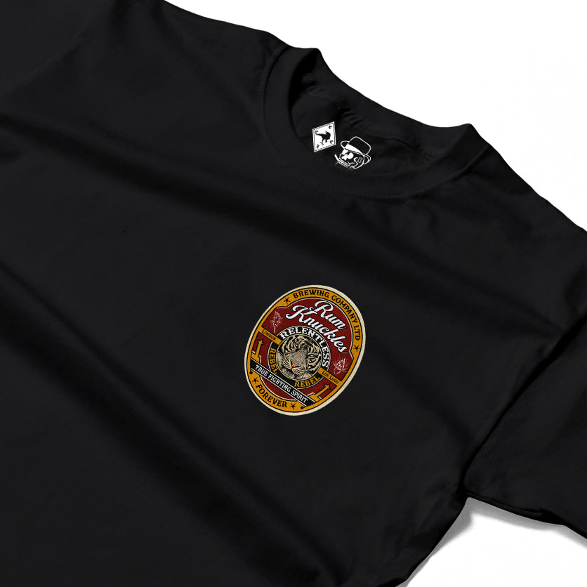 RUM KNUCKLES TRUE FIGHTING SPIRIT Long Sleeve Tee - Black - detail