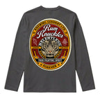 RUM KNUCKLES TRUE FIGHTING SPIRIT Long Sleeve Tee - Charcoal - back