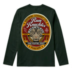 RUM KNUCKLES TRUE FIGHTING SPIRIT Long Sleeve Tee - Forest Green - back