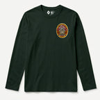 RUM KNUCKLES TRUE FIGHTING SPIRIT Long Sleeve Tee - Forest Green - front