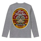 RUM KNUCKLES TRUE FIGHTING SPIRIT Long Sleeve Tee - Heather Grey - back