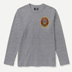 RUM KNUCKLES TRUE FIGHTING SPIRIT Long Sleeve Tee - Heather Grey - front
