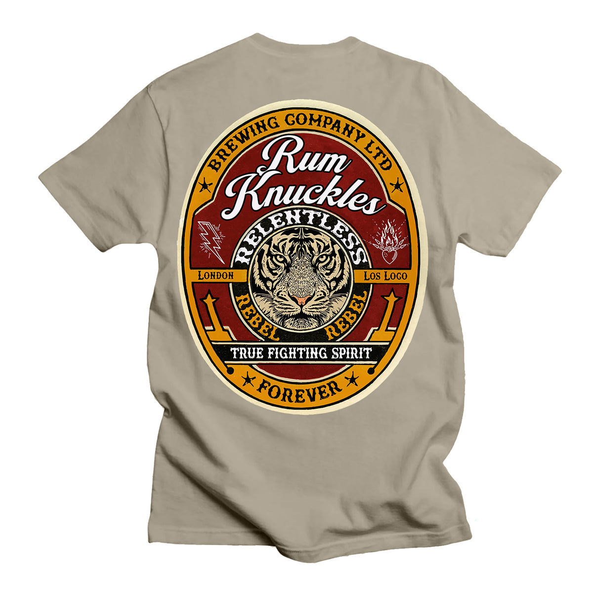 RUM KNUCKLES TRUE FIGHTING SPIRIT T-Shirt