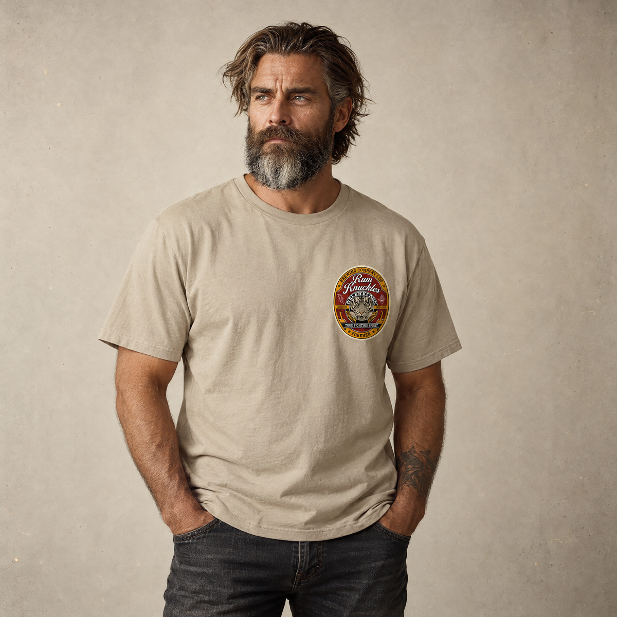 RUM KNUCKLES TRUE FIGHTING SPIRIT T-Shirt